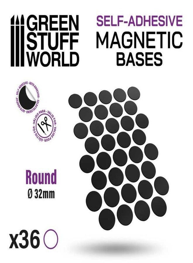 Green Stuff World for Models & Miniatures Magnetic Bases Round 32mm 10863 - Image 4